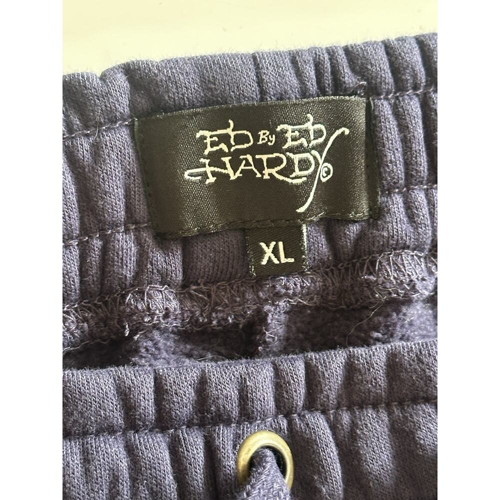 Ed Hardy Sweatpants Womens XLarge Navy Pants Y2K Streetwear Wide Leg Lounge Ink - Picture 3 of 8